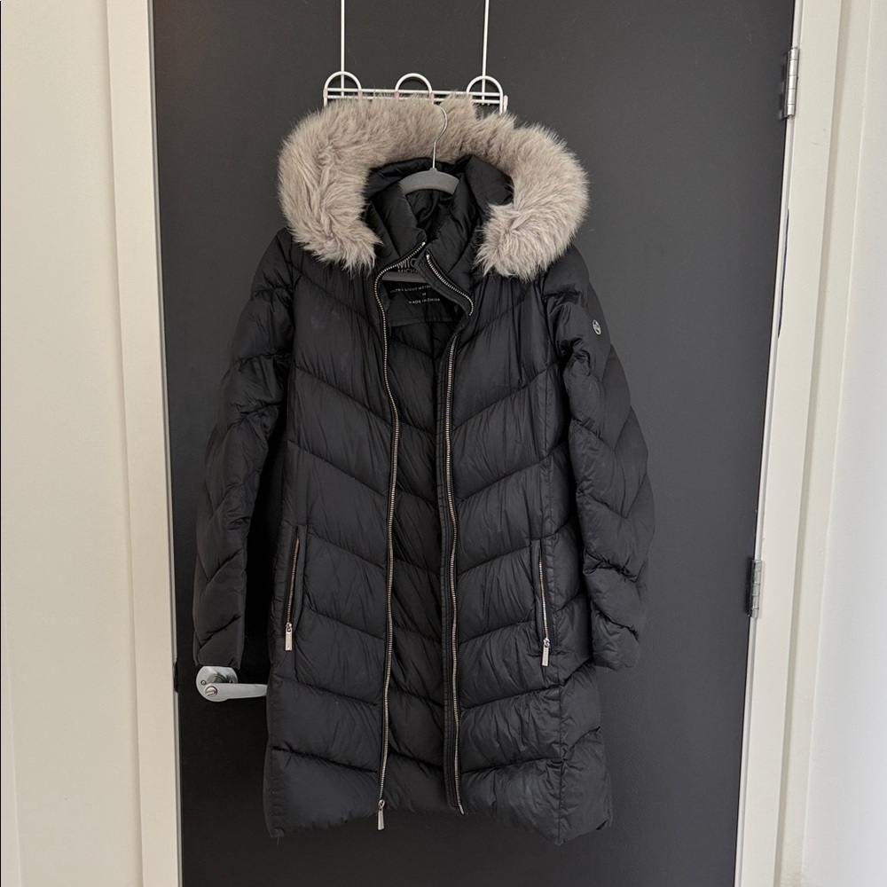 Michael Kors Women’s Parka with Faux Fur Hood